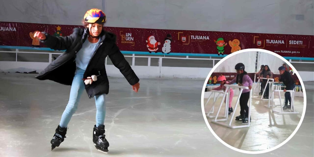 ⛸️❄️ YA SE PUEDE PATINAR EN TIJUANA: PISTA DE HIELO GRATIS EN PARQUE MORELOS 🎄✨