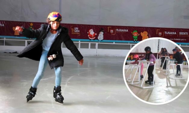 ⛸️❄️ YA SE PUEDE PATINAR EN TIJUANA: PISTA DE HIELO GRATIS EN PARQUE MORELOS 🎄✨